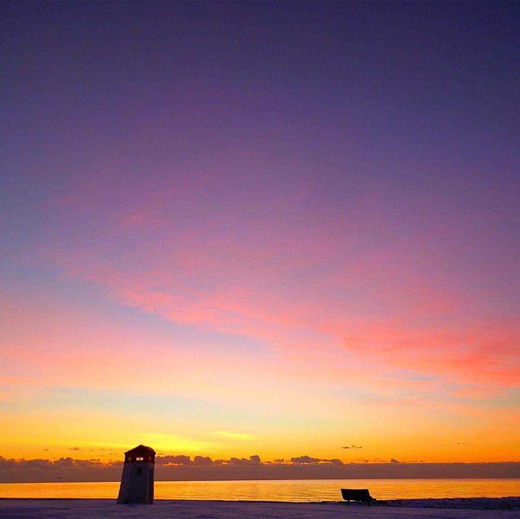 Sunrise beach view