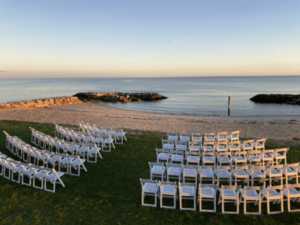 The outdoor ceremony space at one of the best Cape Cod venues for micro weddings.