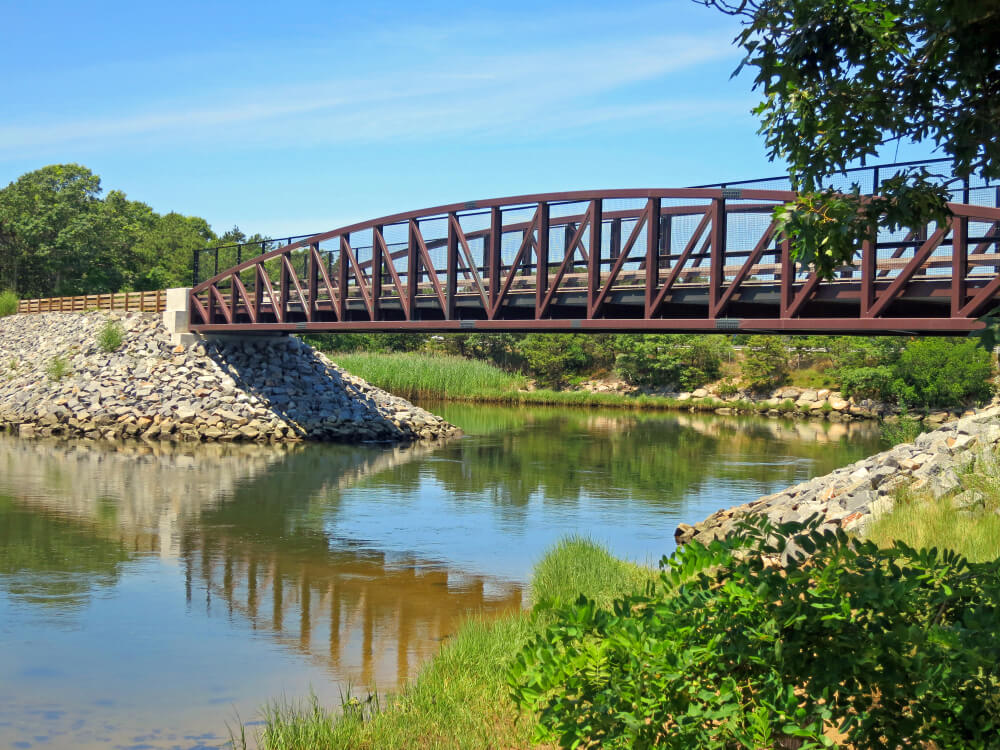 A section of the Cape Cod Rail Trail.