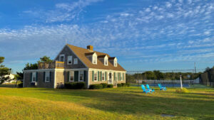 A view of a Cape Cod resort close to an airport with direct flights.