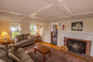 The living area of a Cape Cod vacation rental close to where movies were filmed.