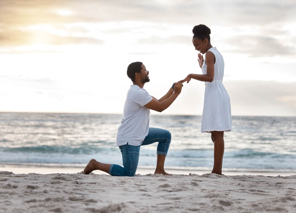 A couple getting engaged on a romantic Cape Cod getaway.